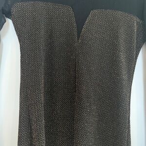 Black & Gold Knit Shirt Top